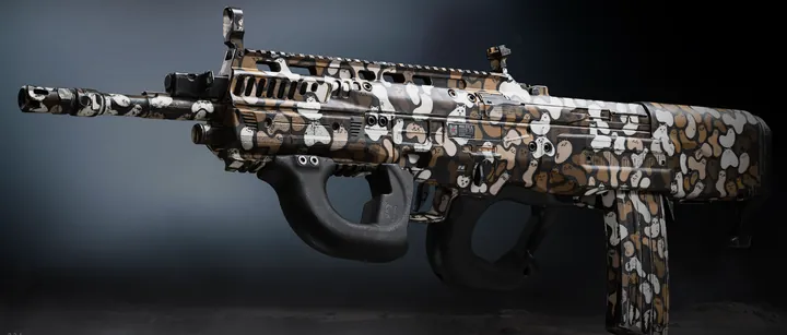 Hyeon Burst with the Kitty Kaos camo in MW4 DMZ