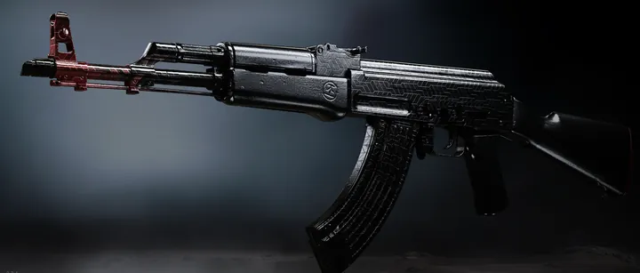 Kastov 762 with the Harmonic Break camo in MW4 DMZ