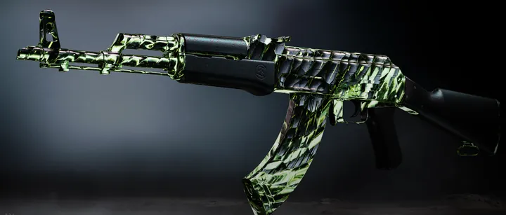 Kastov 762 with the Pyroclast Cascade camo in MW4 DMZ