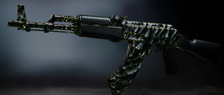 Kastov 762 with the Pyroclast Scatter camo in MW4 DMZ