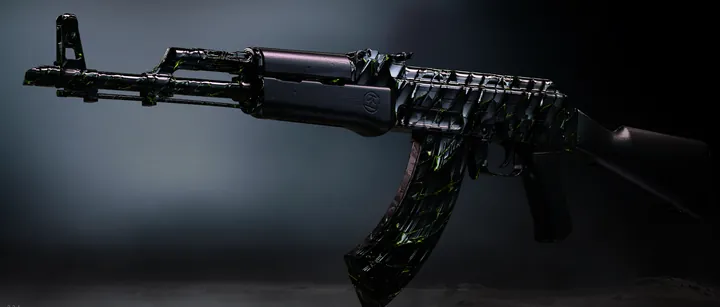 Kastov 762 with the Pyroclast Terminus camo in MW4 DMZ