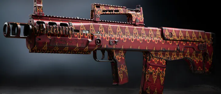 Oden with the Hot Rod camo in MW4 DMZ