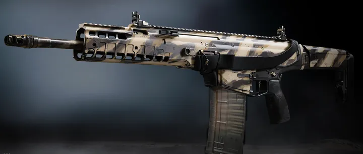 Patriot XMR with the Dune Sea camo in MW4 DMZ