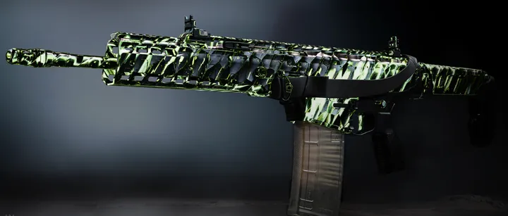 Patriot XMR with the Pyroclast Cascade camo in MW4 DMZ