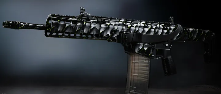Patriot XMR with the Pyroclast camo in MW4 DMZ