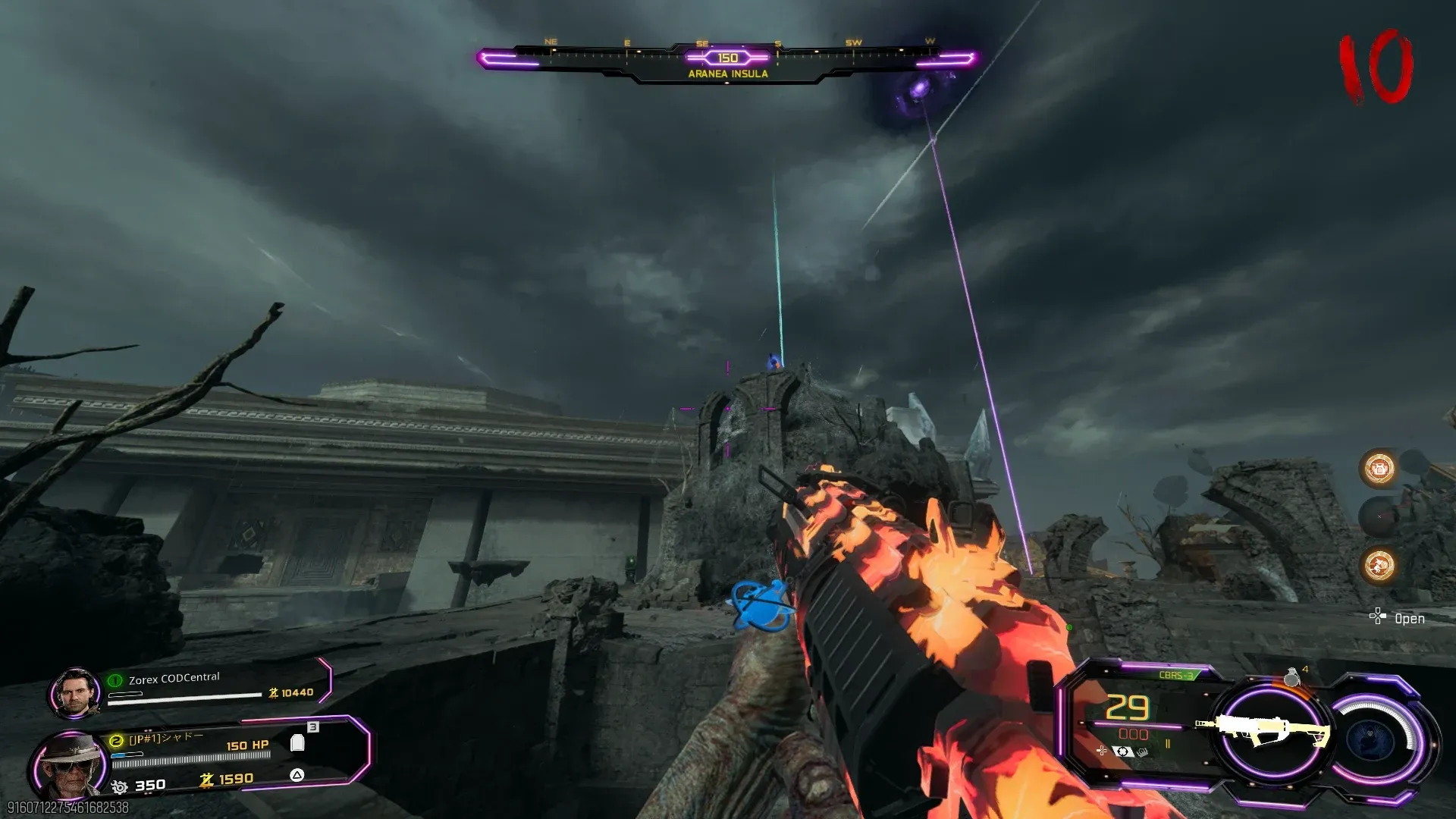 Mr Peeks spawn location in Aranea Insula on Rex Infernus, BO7 Cursed Mode, low against the rock wall