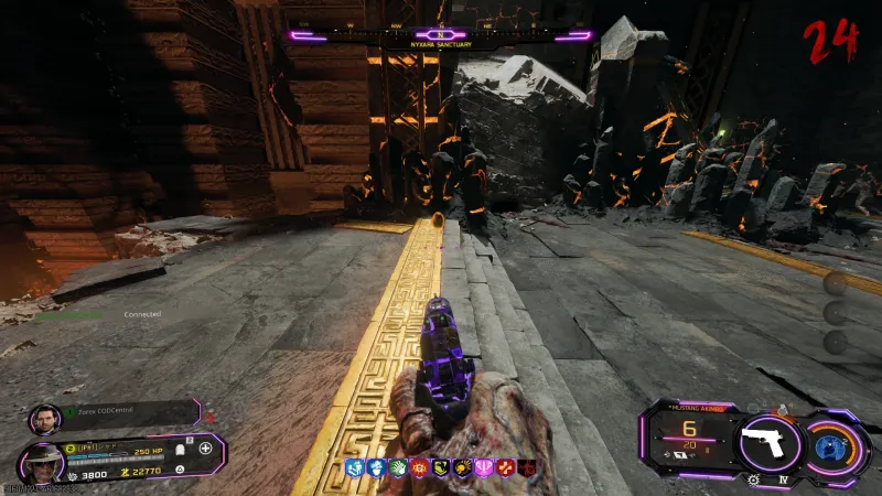 Regular egg drop received from Mr Peeks at Nyxara Sanctuary on Rex Infernus, BO7 Cursed Mode