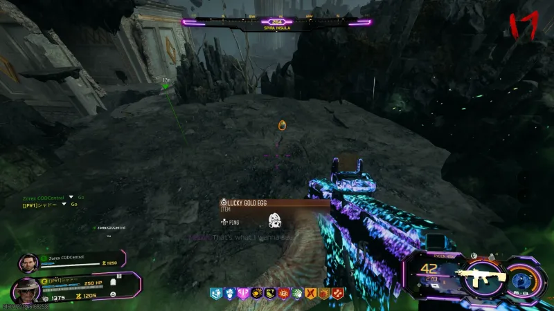 Lucky Gold Egg received from Mr Peeks at Spira Insula on Rex Infernus, BO7 Cursed Mode