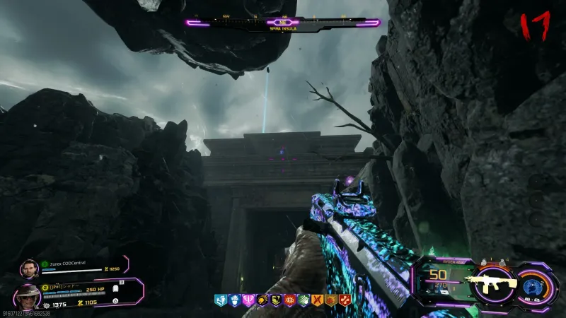 Mr Peeks spawn location at Spira Insula on Rex Infernus near the island edge, BO7 Cursed Mode