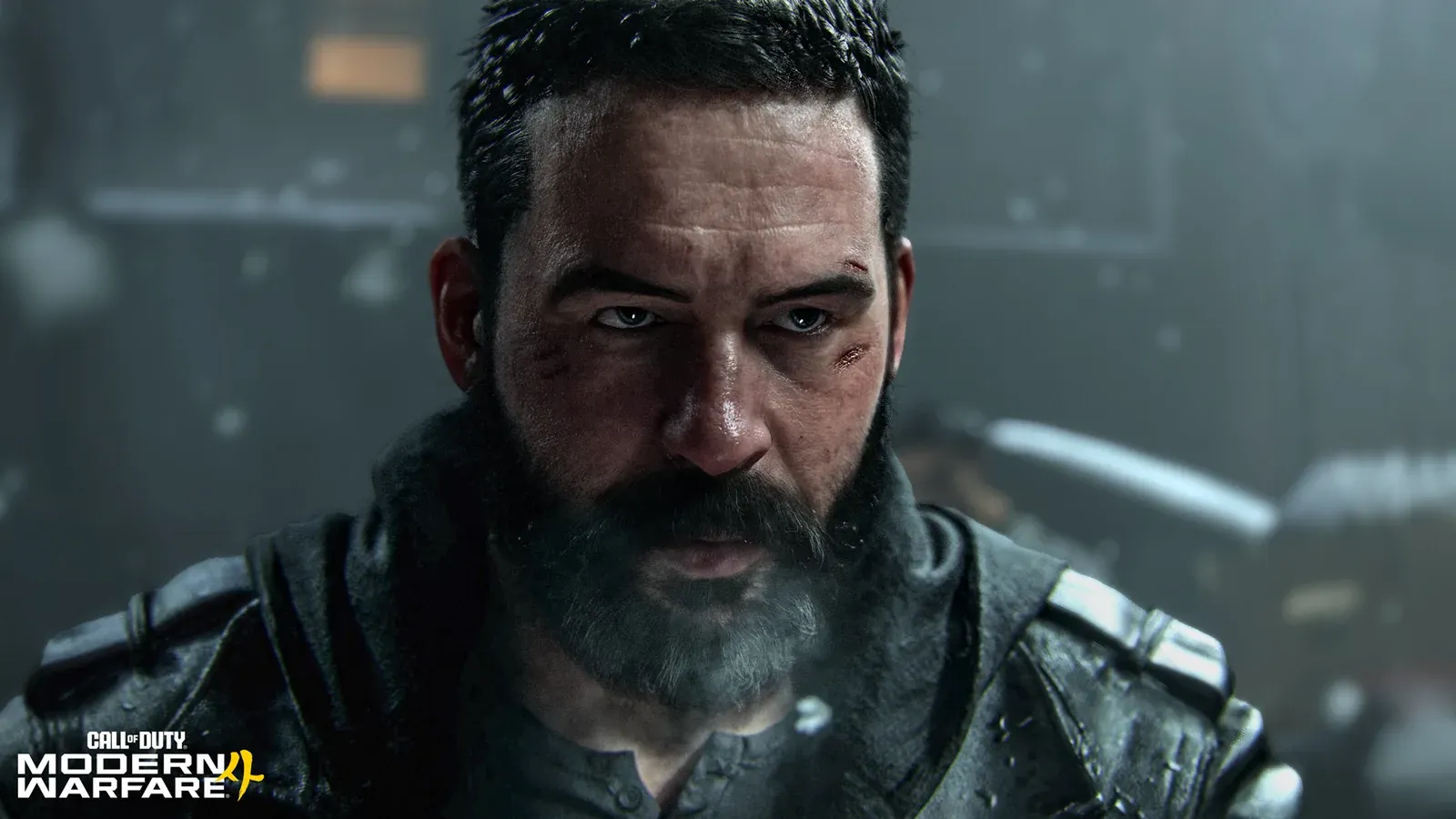 Close-up of a weathered Captain Price from Activision's MW4 Story So Far blog