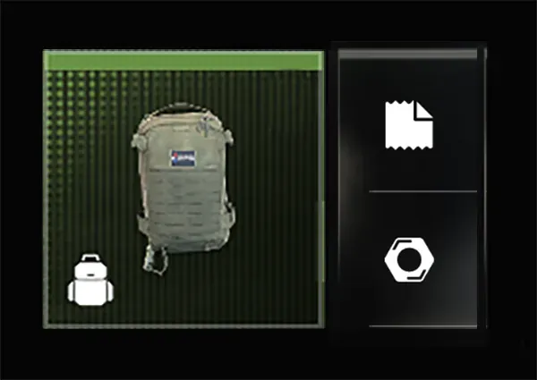 MW4 DMZ 3D Printer recipe card for the Small Backpack, costing 25 Synthetics and 25 Metals