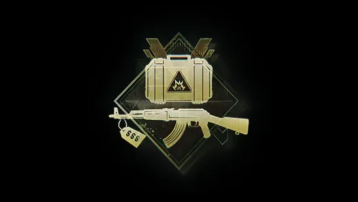 The Collateral mode icon from Activision's MW4 PC blog showing a rifle with a cash tag