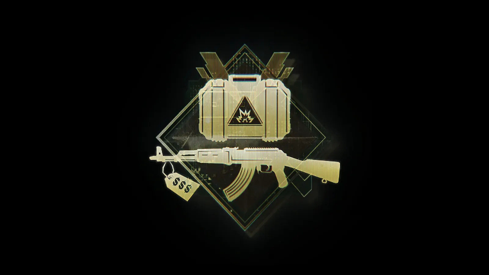 The Collateral mode icon from Activision's MW4 PC blog showing a rifle with a cash tag