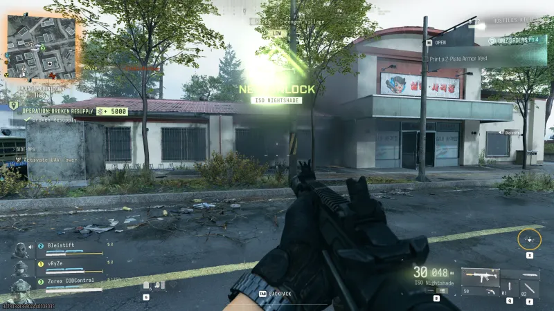 MW4 DMZ Broken Resupply operation complete with a 5,000 cash reward and a new ISO Nightshade unlock