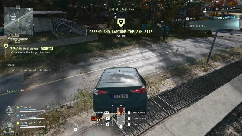 MW4 DMZ Ghost Shipment Defend and Capture the SAM Site next step banner while driving through Mujin Pass