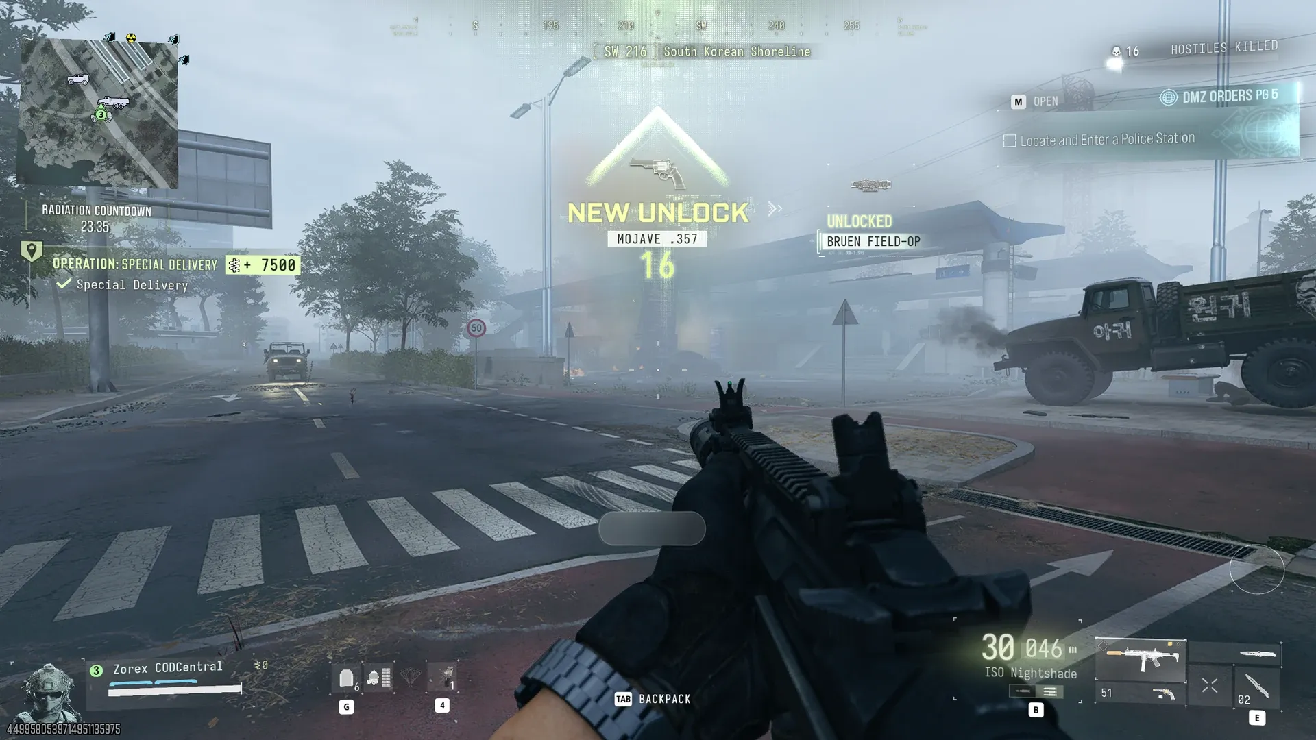MW4 DMZ Special Delivery operation complete with 7,500 cash and a new Mojave .357 unlock