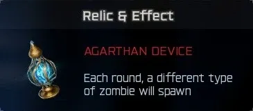 Agarthan Device relic effect: different zombie type spawns each round in BO7 Cursed mode