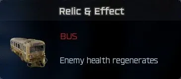 Bus relic effect: enemy health regenerates in BO7 Cursed mode