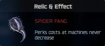 Spider Fang relic effect: perk cost never decreases in BO7 Cursed mode
