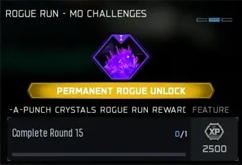 Rogue Run Mo reward: Pack-a-Punch Crystals permanent unlock for completing Round 15