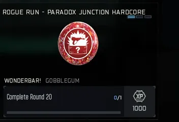 Wonderbar GobbleGum reward for completing Round 20 on Paradox Junction Hardcore
