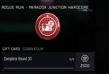 Gift Card GobbleGum reward for completing Round 30 on Paradox Junction Hardcore