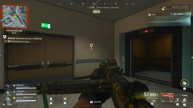 Elevator hall inside Mirae General Hospital during the Find General Kang step of Operation Critical Extraction