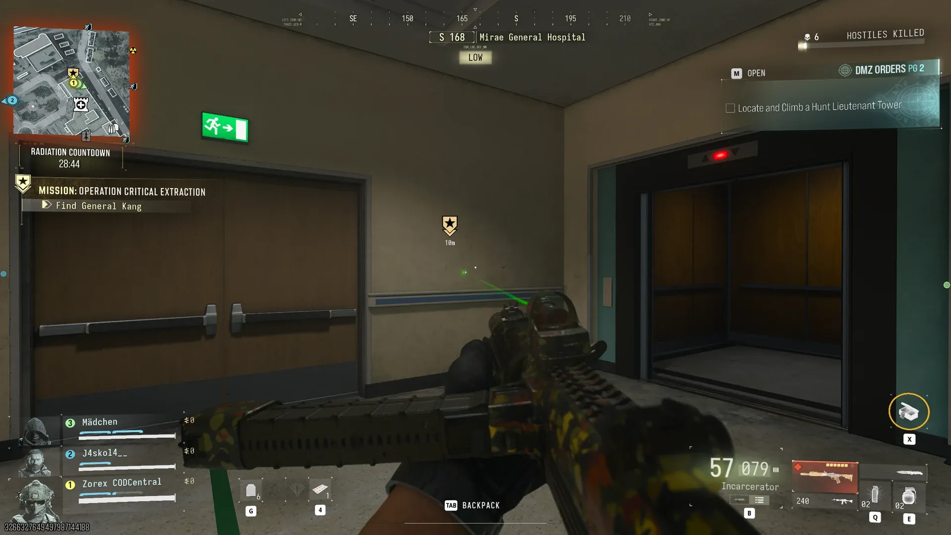 Elevator hall inside Mirae General Hospital during the Find General Kang step of Operation Critical Extraction