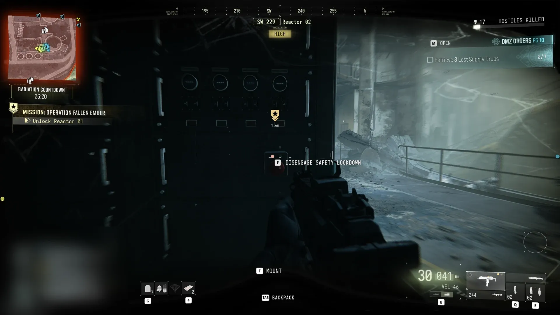 MW4 DMZ red button on the control panel that unlocks Reactor 01 in Operation Fallen Ember