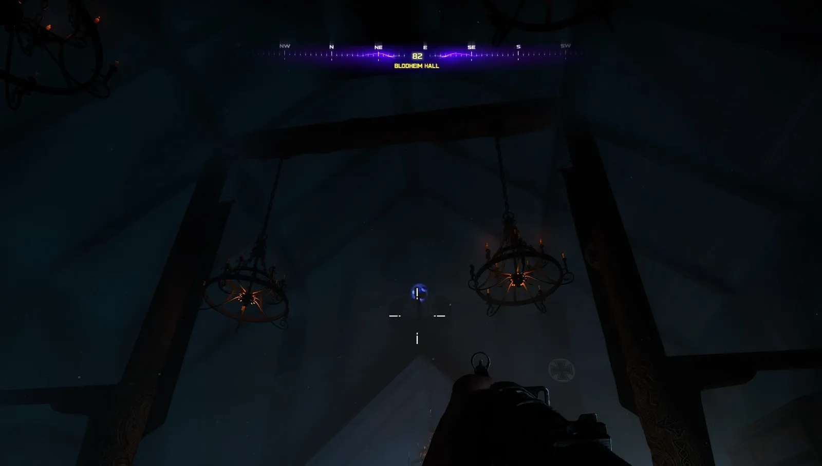 Mr Peeks in the rafters of Blodheim Hall on Totenreich