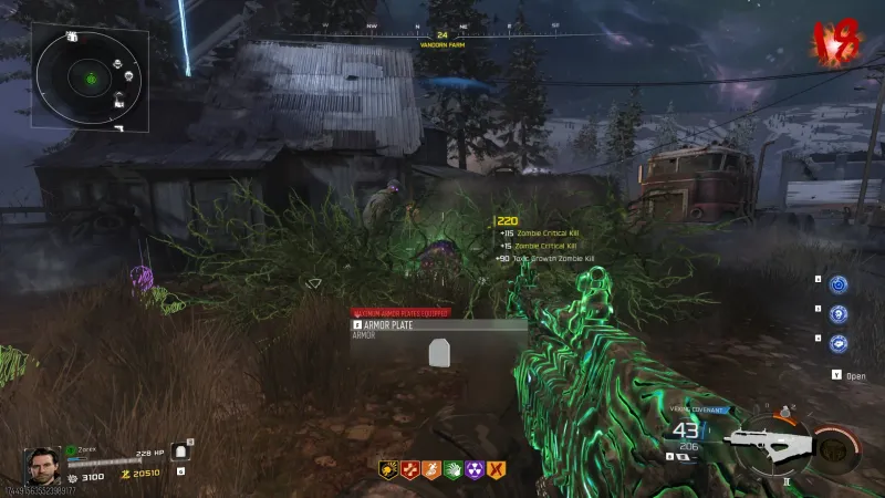 A sprout growing faster after Toxic Growth is placed on it on Ashes of the Damned in Black Ops 7 Zombies