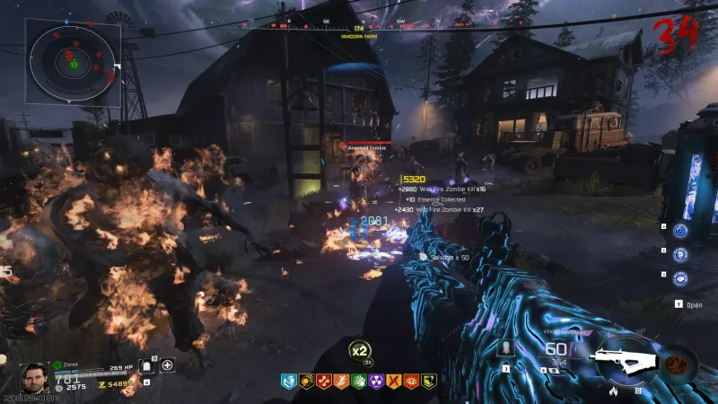 The Free Radical Major augment for Wild Fire in Black Ops 7 Zombies