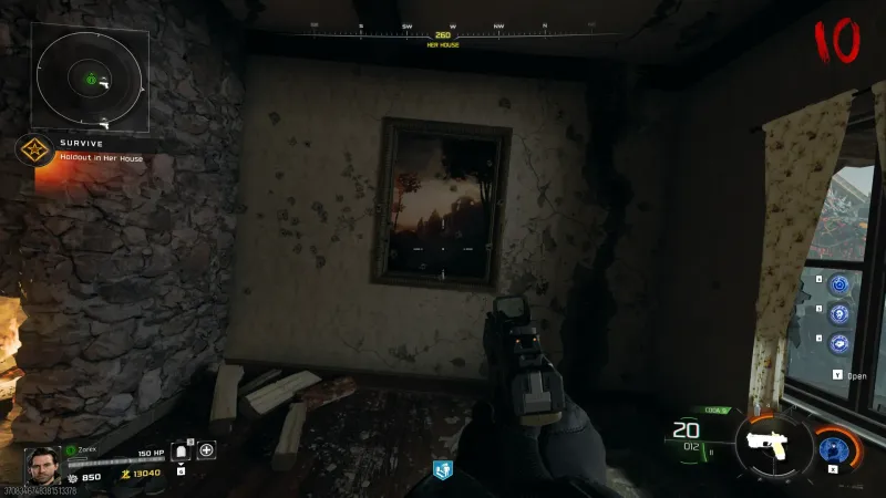 The landscape painting of trees on the wall of Her House on Rex Infernus, the trigger for the Goat Mask