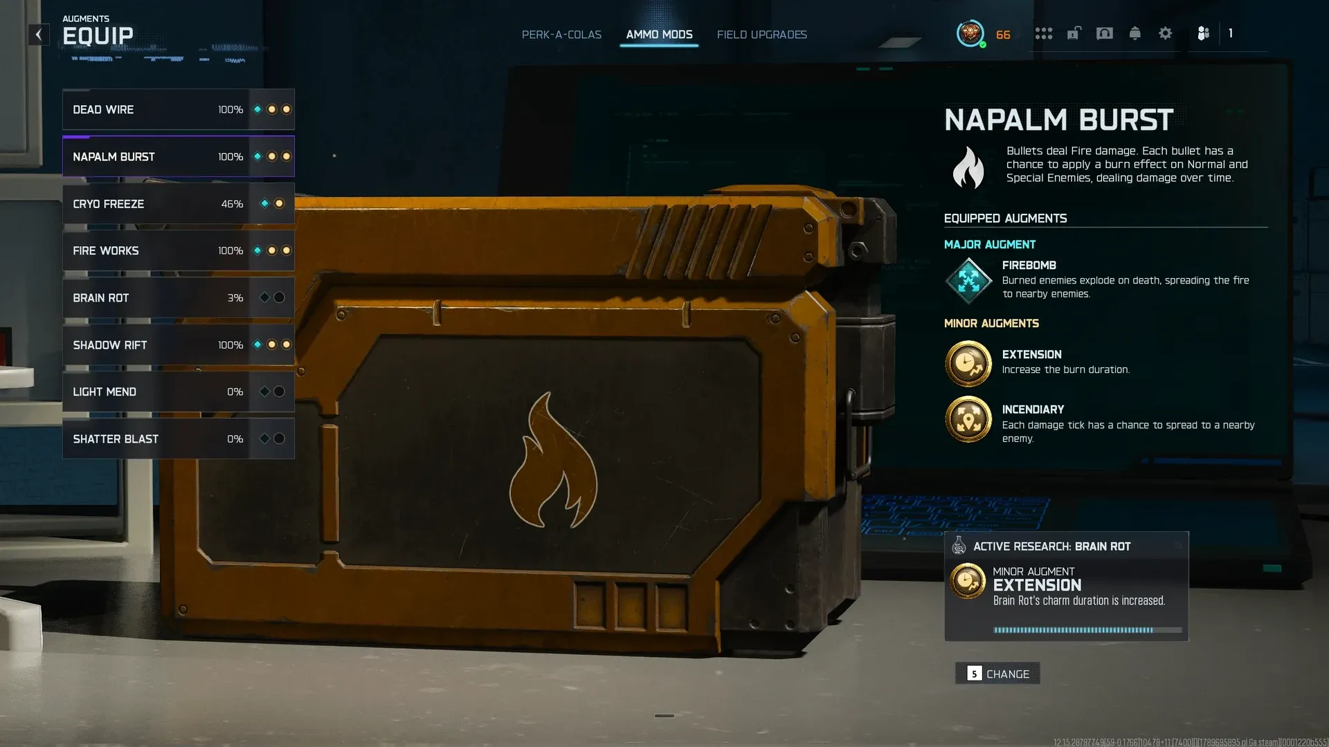 Napalm Burst best augment combination selected in BO7 Zombies