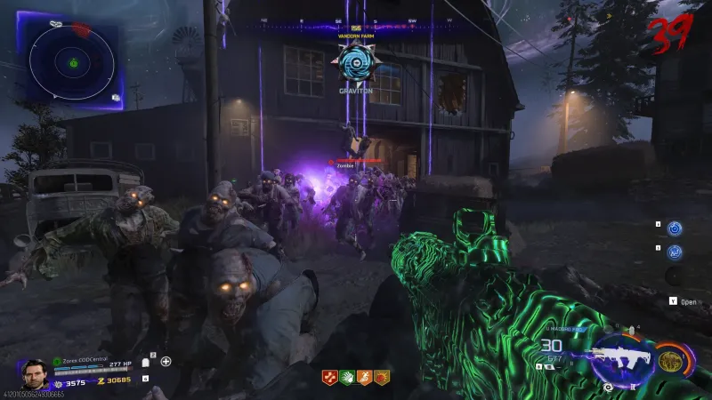 Topple Danger Major augment selected on the Shadow Rift augments screen in BO7 Zombies