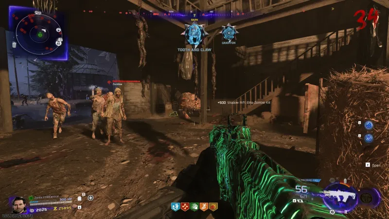 Zursa Elite enemy eliminated by Shadow Rift after the second activation with Big Game in BO7 Zombies