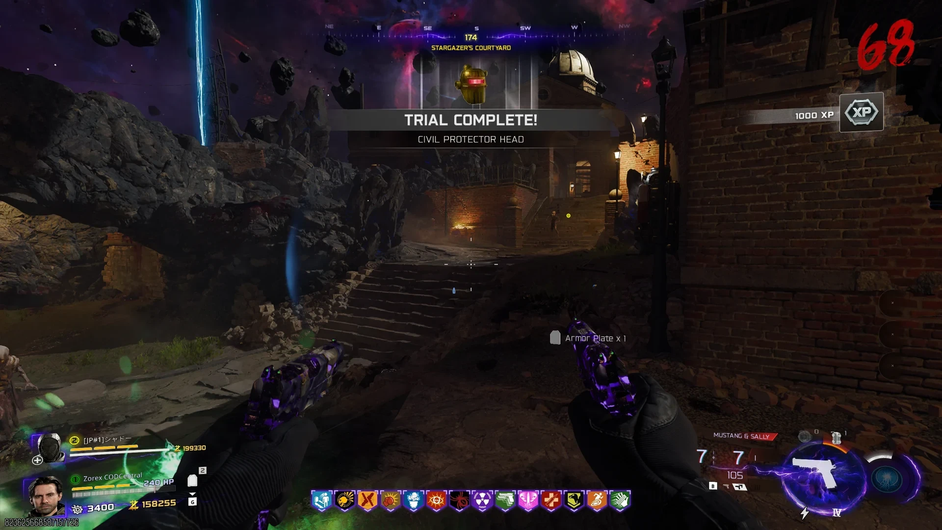 Trial Complete Civil Protector Head unlock with 1000 XP reward in BO7 Zombies