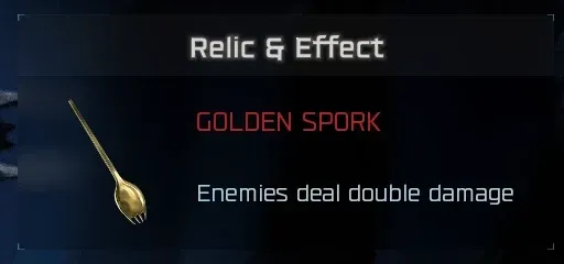 Golden Spork relic card in BO7 Cursed mode reading Enemies deal double damage